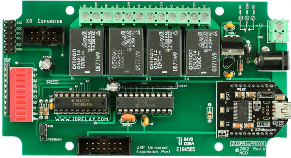 Industrial Relay Controller 4-Channel SPDT + UXP Expansion Port