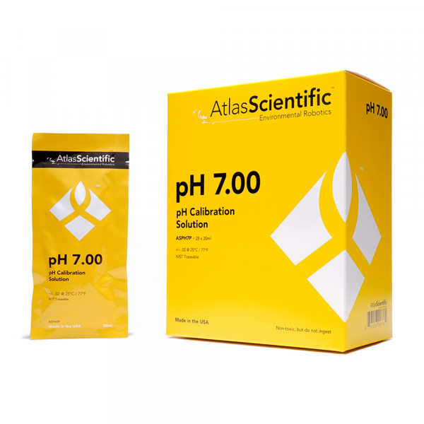 Atlas Scientific pH 7.00 Calibration Solution Pouches (Box of 25)