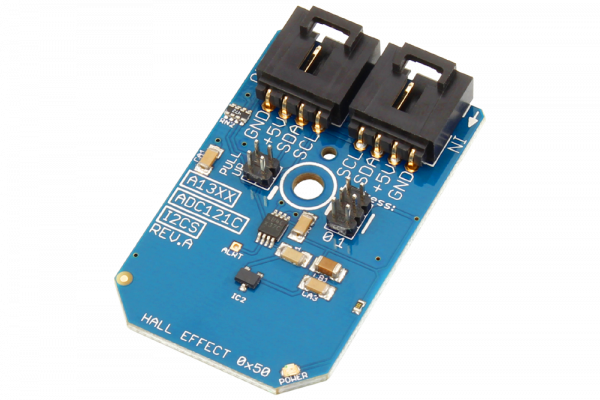 A1388 Hall Effect Sensor 2.5 mv/G with ADC121C 12-Bit Resolution I²C Mini Module