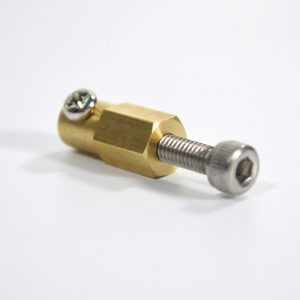 3mm Brass Hex Coupling For 38mm Plastic Omni Wheel 
