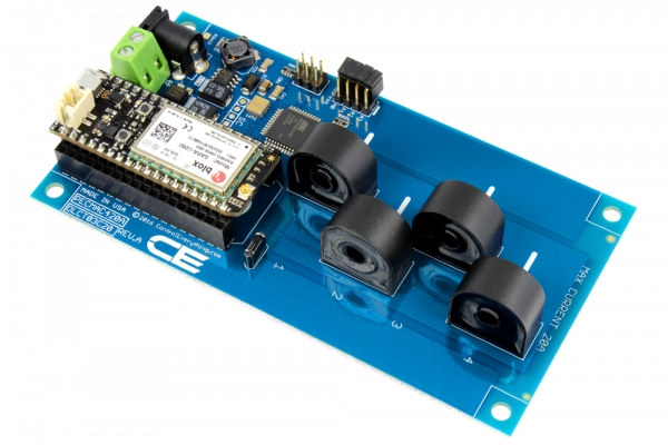 4-Channel On-Board 95% Accuracy 20-Amp AC Current Monitor with IoT Interface