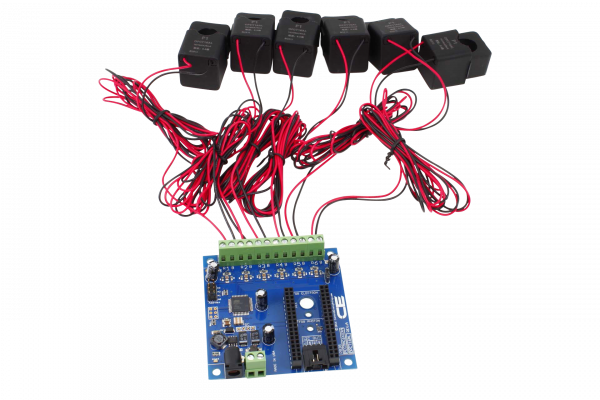 6-Channel Off-Board 98% Accuracy 100-Amp AC Current Monitor with IoT Interface