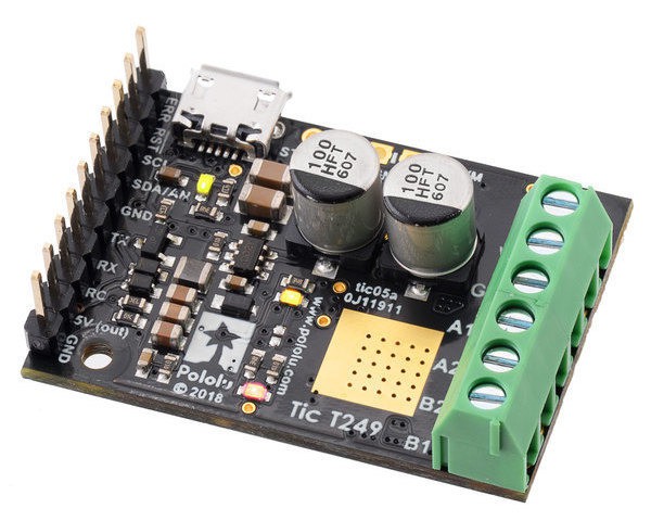 Tic T249 USB Multi-Interface Stepper Motor Controller (Connectors Soldered)