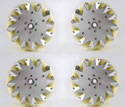 A Set of (8 inch) 203mm Mecanum Wheel( 4 pieces)/Bearing Rollers