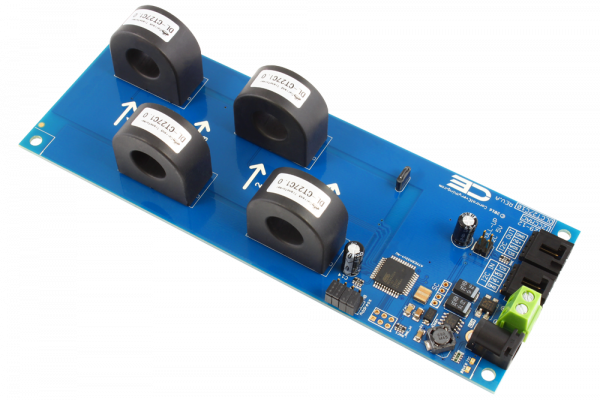4-Channel On-Board 97% Accuracy 70-Amp AC Current Monitor with I2C Interface