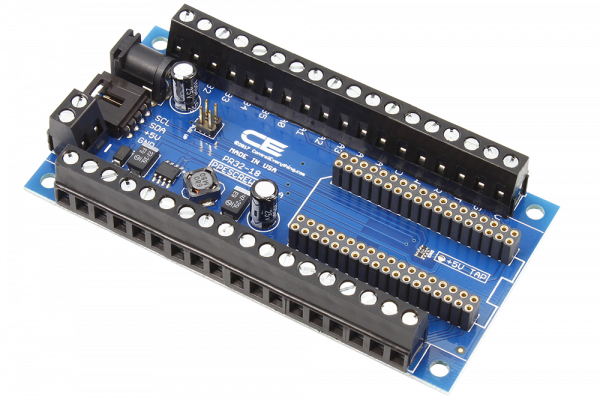 Particle Electron I2C Shield with Screw Terminals and 2 Amp Power Supply