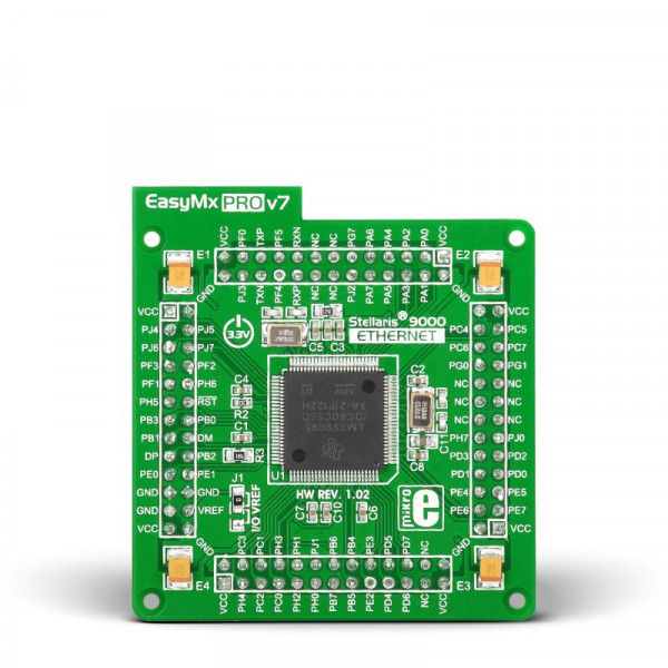 Ethernet MCU card with LM3S9B95 (100-pin TQFP)